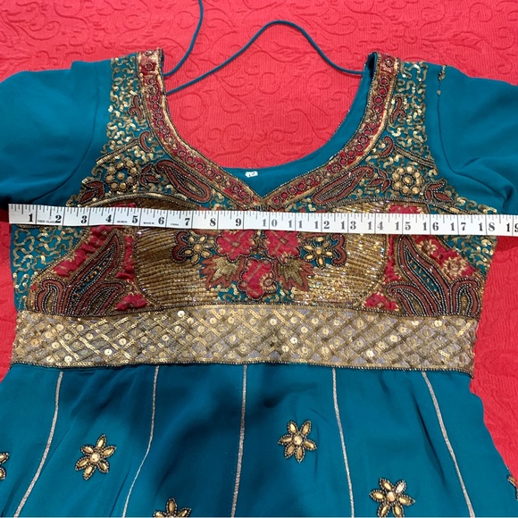 Princess Jasmine Disney-bound Costume  Elegant Beaded Indian Design Dress MED-LG - Picture 8 of 16